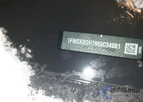 2021 Ford Explorer Xlt из США, поврежденный, VIN 1FMSK8DH7MGC34081